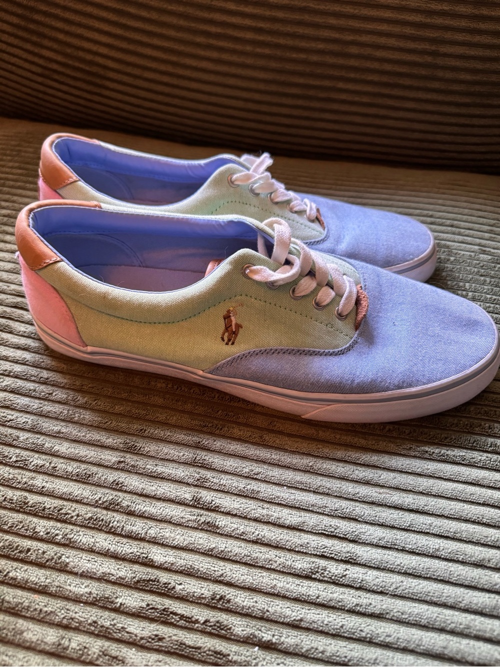 Polo by Ralph Lauren Pastel Canvas Boat Shoes in Lavender, Mint & Pink